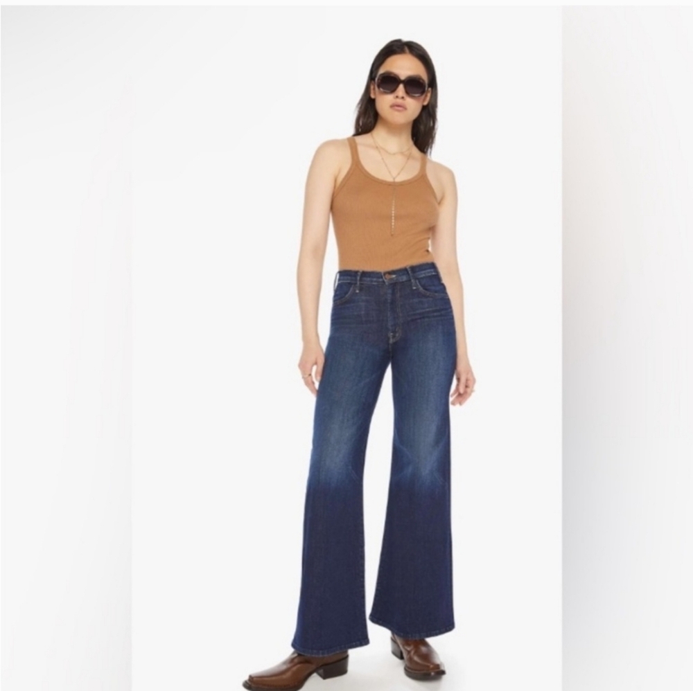 Mother Hustler Roller Sneak Jeans